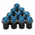 6 Color M5 Motorcycle Windscreen Windshield Rubber Well Nuts with Clear Washer and Bolt